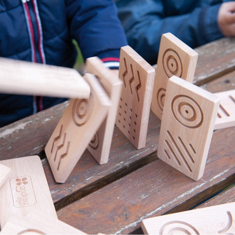 Dominó sensorial de madera