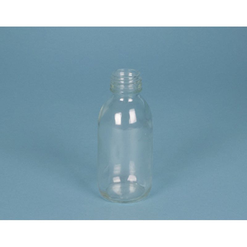 Botella de vidrio blanco con rosca DIN28