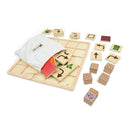 Jogo de código em madeira