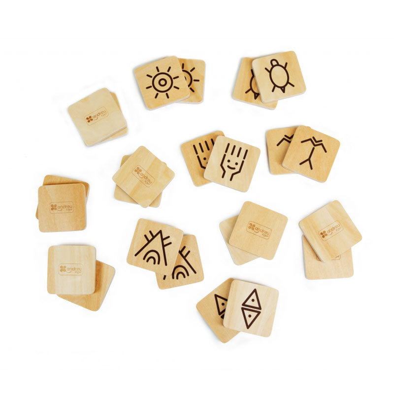 Juego de memoria con dibujos ancestrales