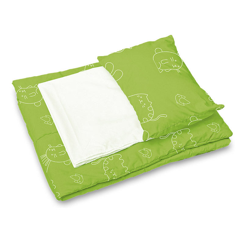 Juego de cama verde menta