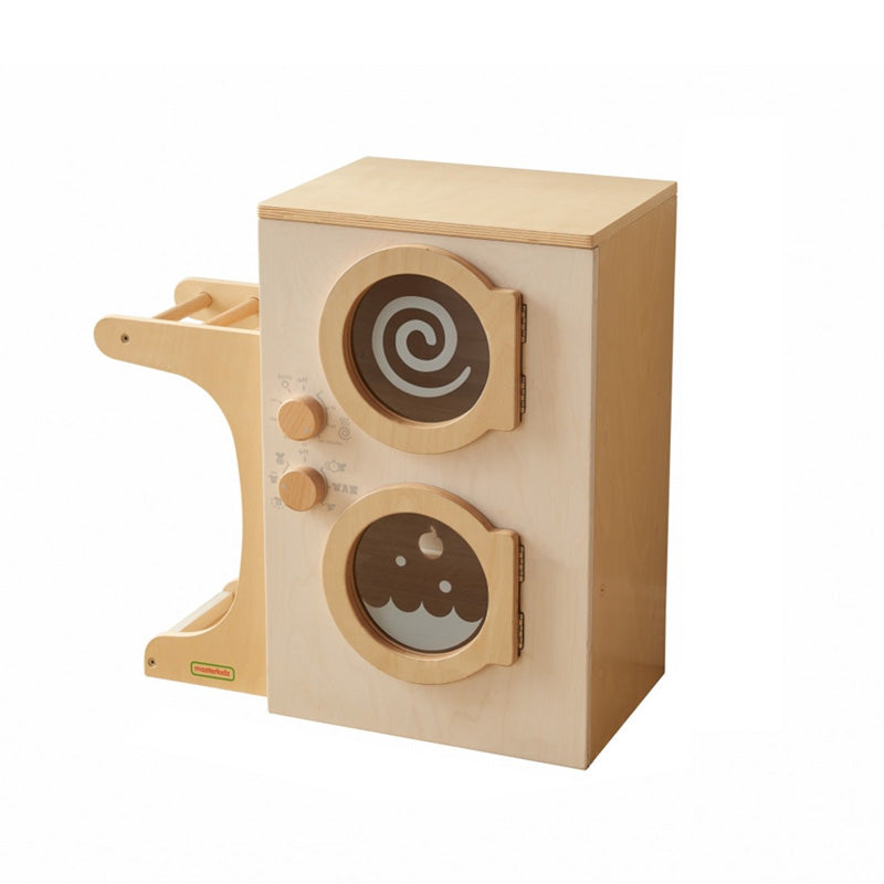 Máquina de lavar, secar e estendal miniatura madeira natural/branco - Sílaba