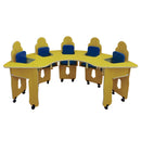 alimentação amarela e azul