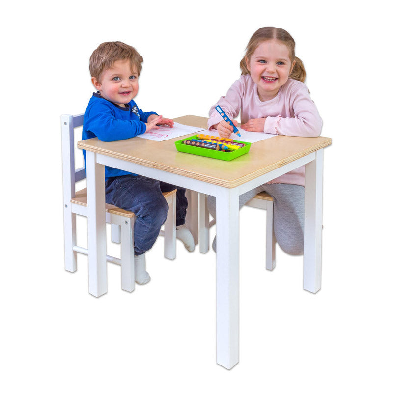 Miniature wooden table and chair set