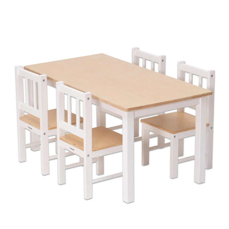 Conjunto de mesa e cadeiras miniatura madeira