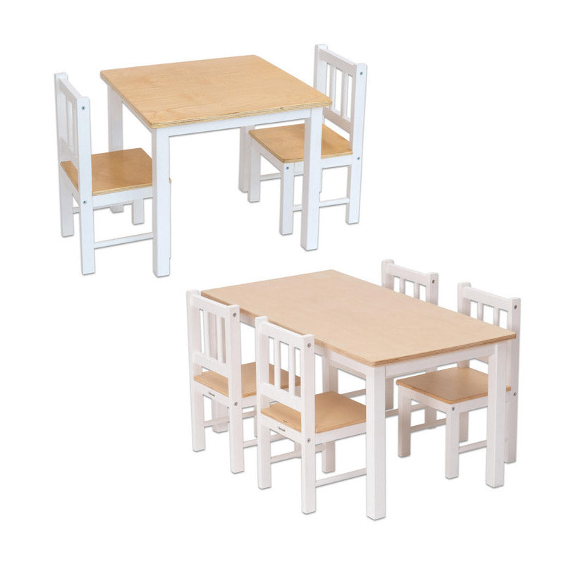 Conjunto de mesa e cadeiras miniatura madeira