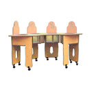 Mesa de alimentação Linha NE com 4 lugares sem almofadas