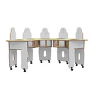 Mesa de alimentação Linha NE s/ almofadas com 5 lugares