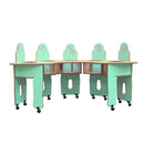 Mesa de alimentação Linha NE s/ almofadas com 5 lugares