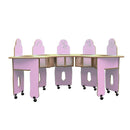 Mesa de alimentação Linha NE s/ almofadas com 5 lugares