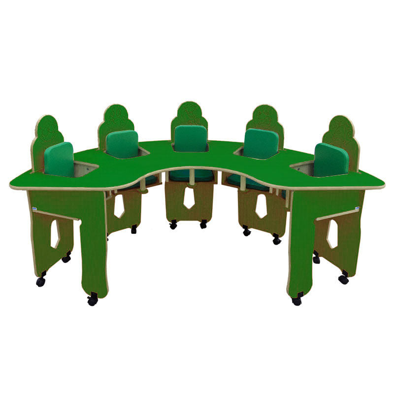 mesa de alimentação verdes
