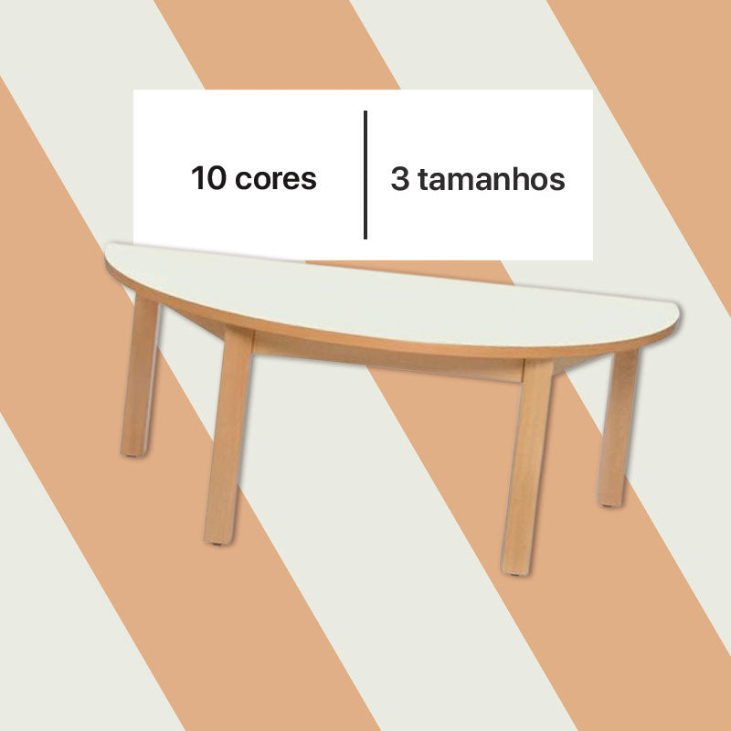 infografia mesa semi circular madeira