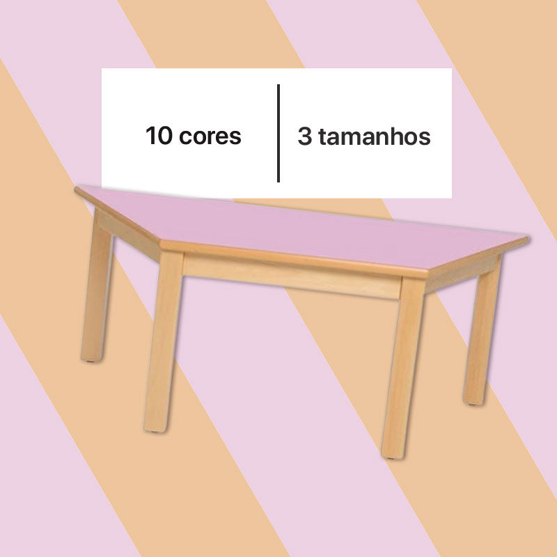 Infografia Mesa Trapezoidal madeira