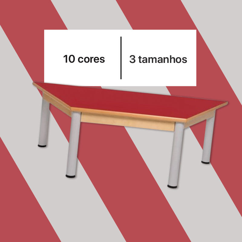 infografia mesa trapezoidal metal