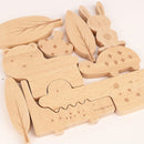 Puzzle didático com formas de animais