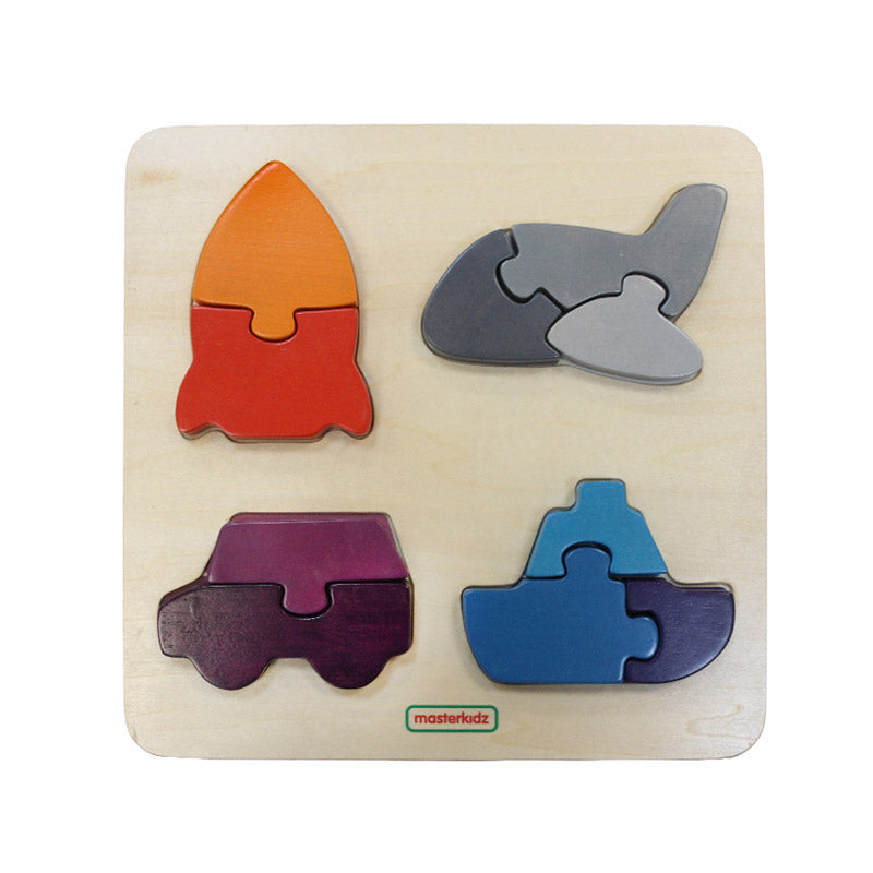 Quadro didático puzzle transportes