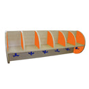 Réguas de 6 cabides Linha NE com divisórias superiores