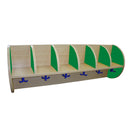 Réguas de 6 cabides Linha NE com divisórias superiores