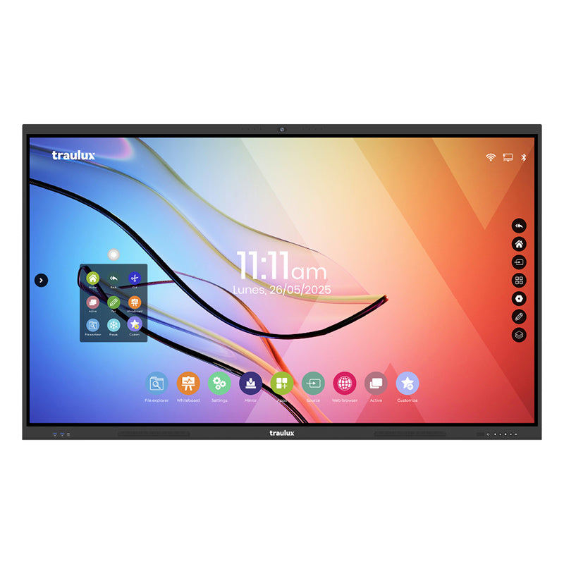 Monitor Interativo Traulux Conference c/ Câmara e Microfone Integrados 4K - Sílaba