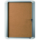 Outdoor display case, with cork backing, for 4 A4 sheets.