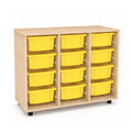 Living Cabinet size S open with 12 Double (Iguazu) boxes
