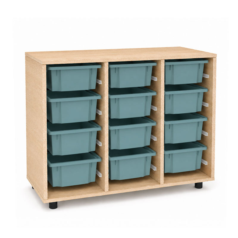 Living Cabinet size S open with 12 Double (Iguazu) boxes