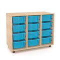 Living Cabinet size S open with 12 Double (Iguazu) boxes