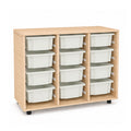 Living Cabinet size S open with 12 Double (Iguazu) boxes