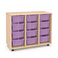 Living Cabinet size S open with 12 Double (Iguazu) boxes