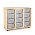 Living Cabinet size S open with 12 Double (Iguazu) boxes