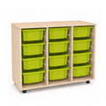 Living Cabinet size S open with 12 Double (Iguazu) boxes