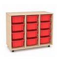Living Cabinet size S open with 12 Double (Iguazu) boxes