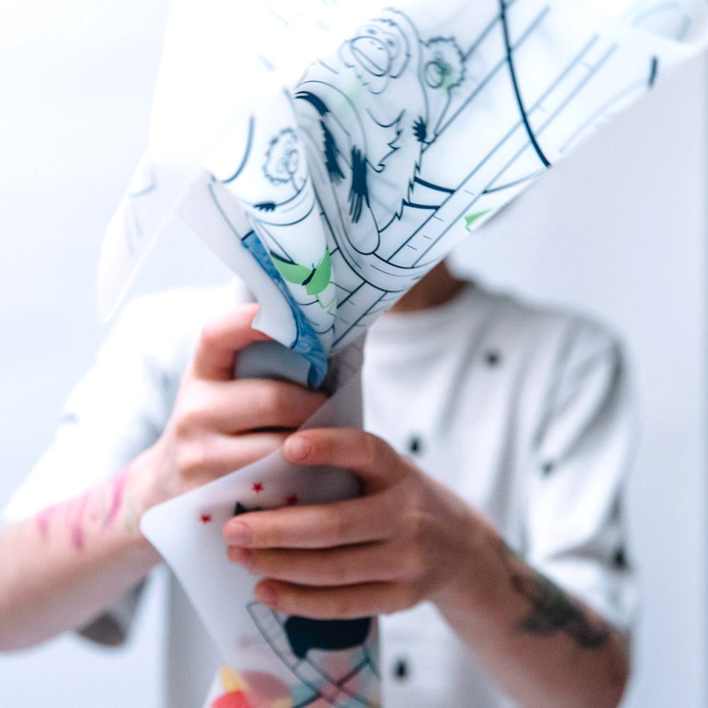 Tapete sustentável para pintar