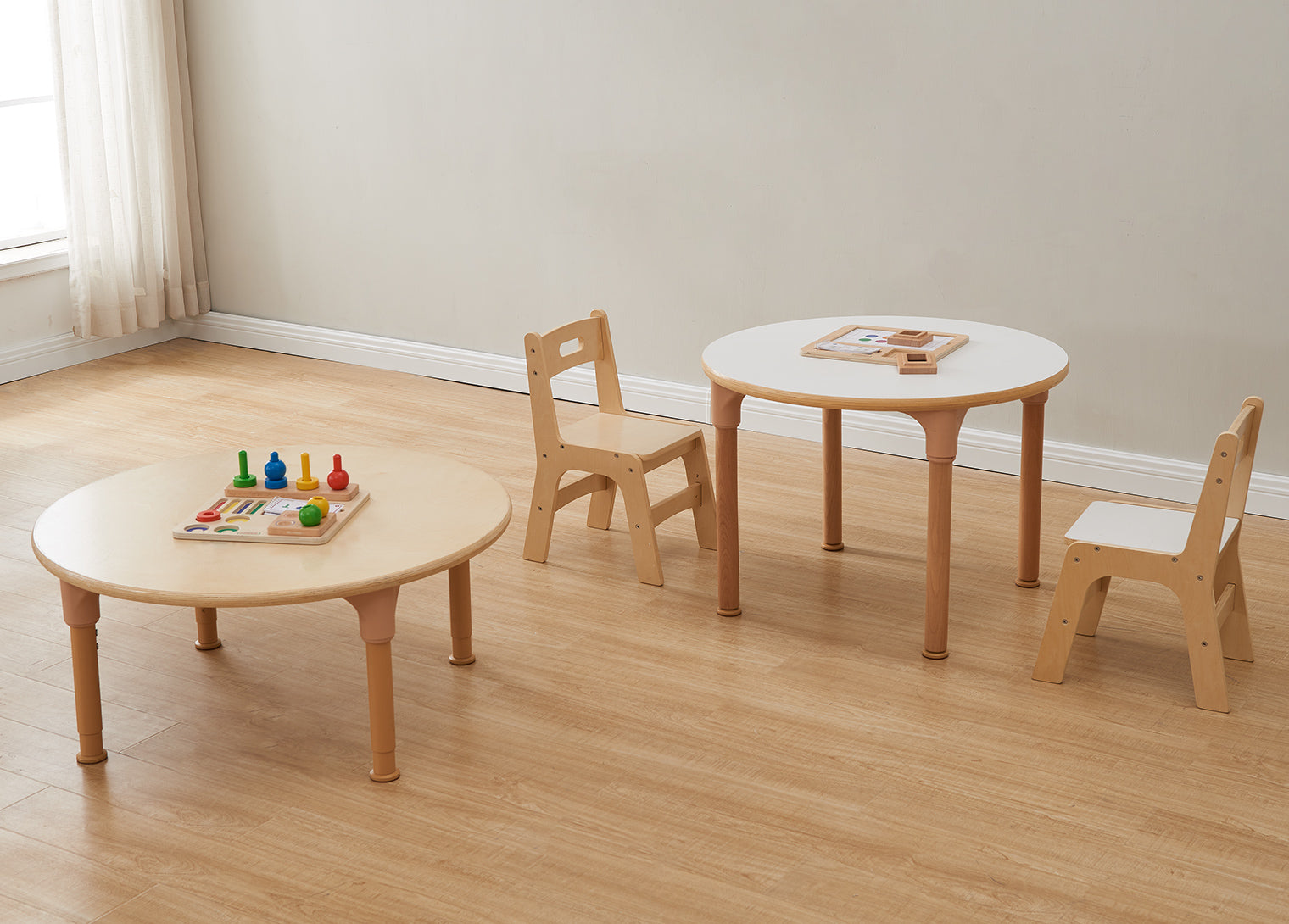 Mesa circular Alrik tampo madeira natutal 1200 x 600 mm