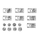 Carimbos notas e moedas Euro