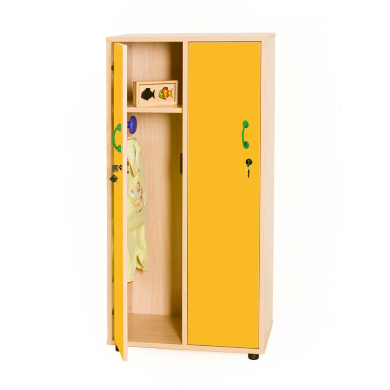 NE Line wardrobe double locker with shelf, hanger and lock