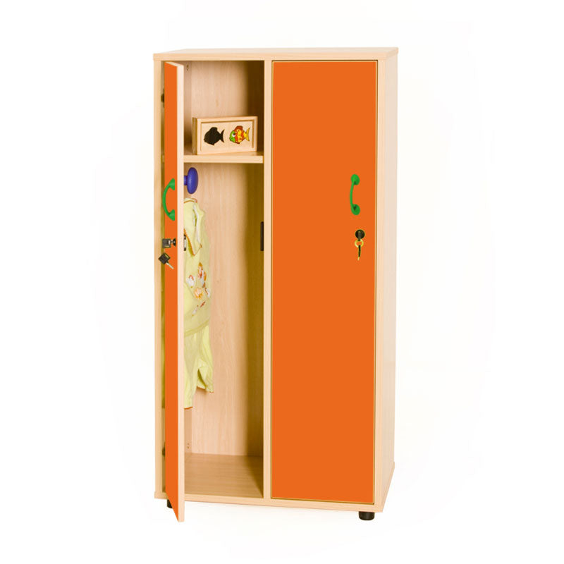 NE Line wardrobe double locker with shelf, hanger and lock