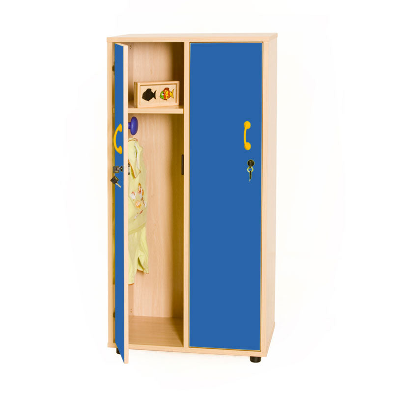 NE Line wardrobe double locker with shelf, hanger and lock