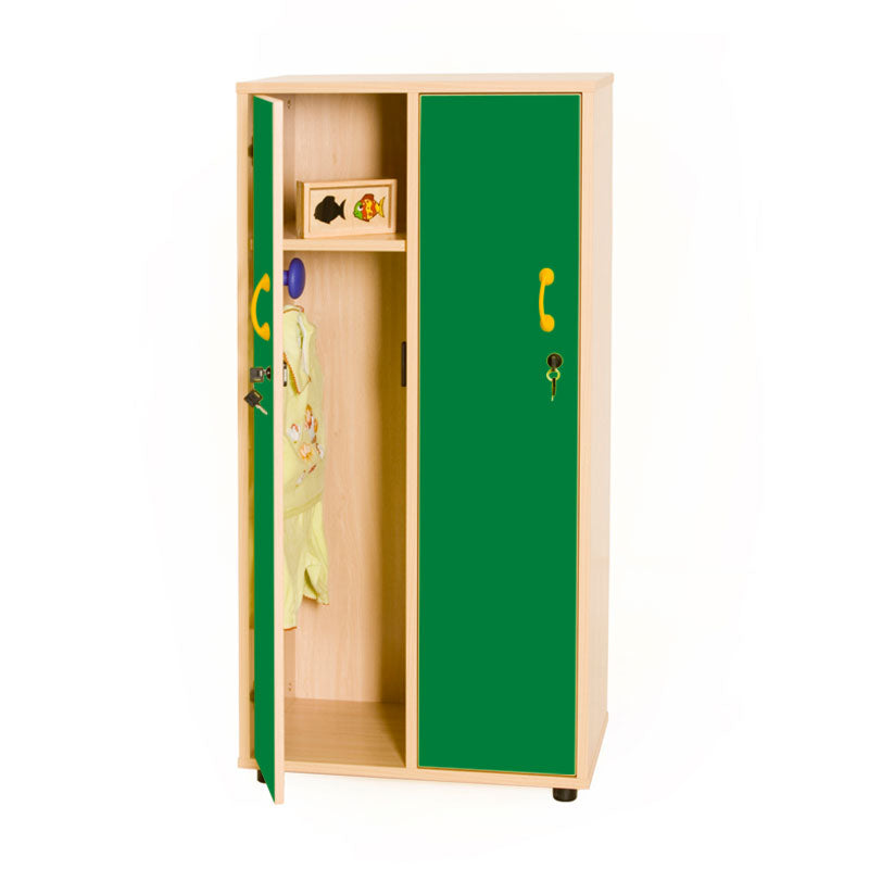 NE Line wardrobe double locker with shelf, hanger and lock