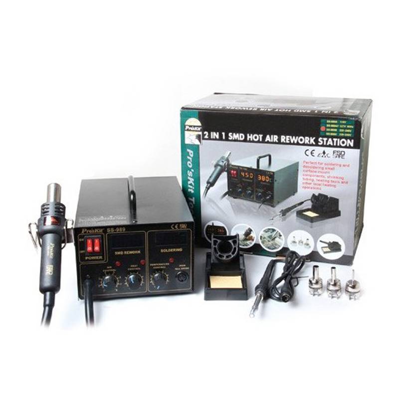 Estação de soldar SMD ar quente 700W - Sílaba