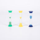 Conjunto de 3 mini ampulhetas de 1, 3 e 5 minutos