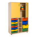 Armário alto misto com portas superiores