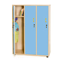 Armário Linha NE cacifo triplo com prateleira, cabide e fechadura