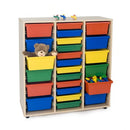 Armário Linha NE tamanho M aberto com 3 colunas para caixas