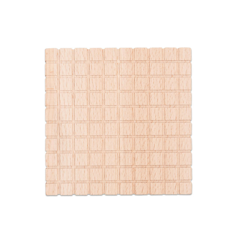 Material base 10 em madeira - 10 placas com 10x10cm