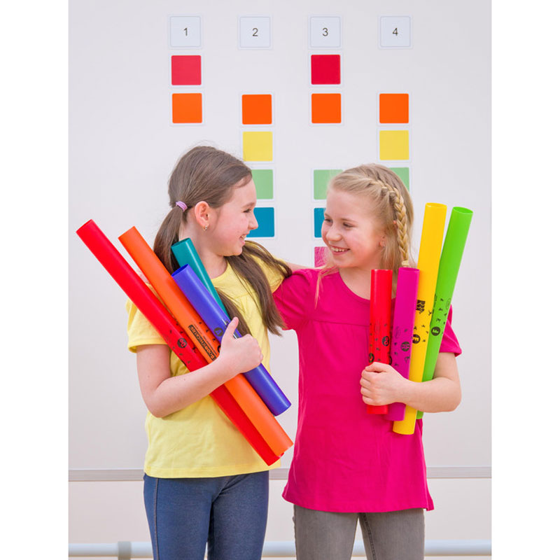 Magnetic cards for boomwhacker rhythms and beats (86 pieces)