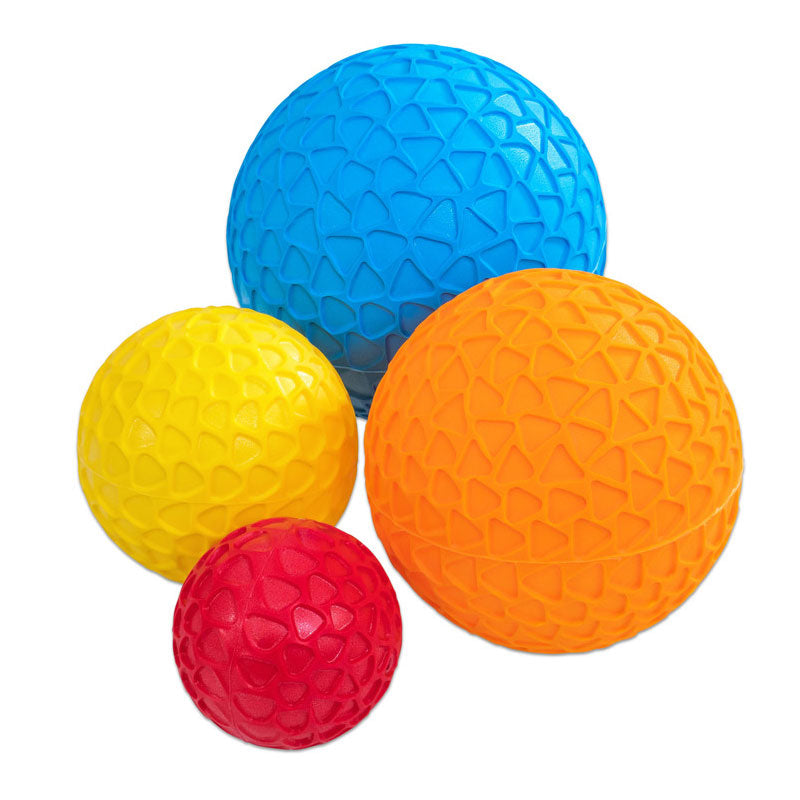 Bolas texturizadas de 9cm, 12cm, 16cm y 20cm (4 unidades)