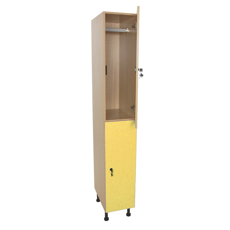 Armário Linha NE cacifo alto com 2 portas, fechadura e porta cabides