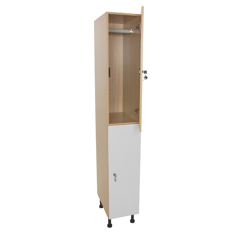 Armário Linha NE cacifo alto com 2 portas, fechadura e porta cabides - Sílaba