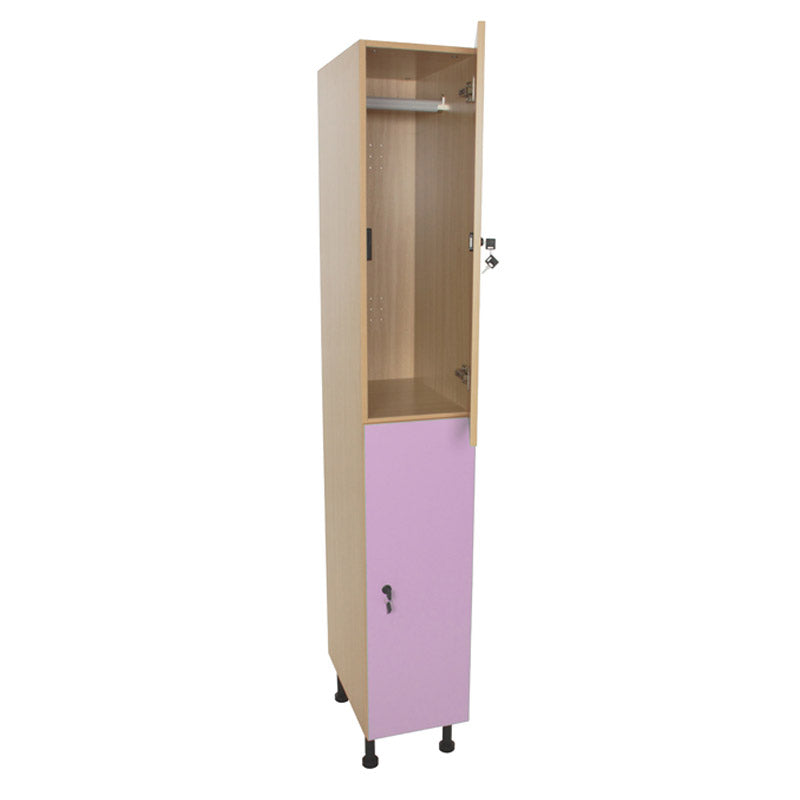 Armário Linha NE cacifo alto com 2 portas, fechadura e porta cabides - Sílaba